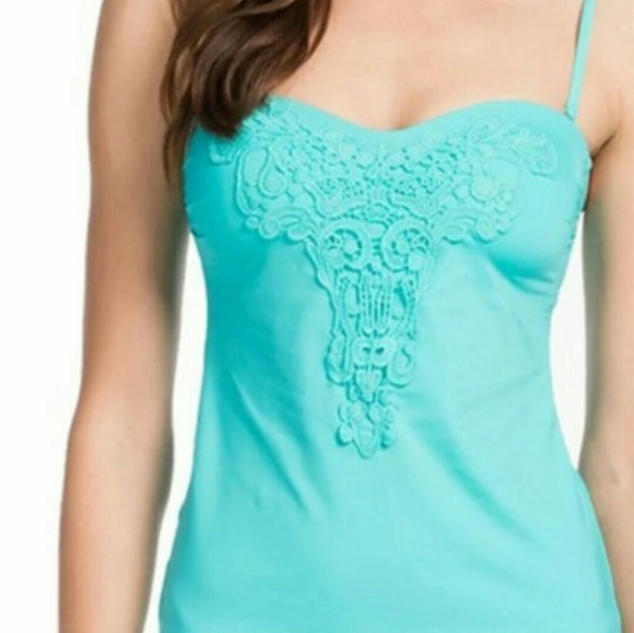 Kenneth Cole Light Blue Tankini swimsuit medium - Picture 3 of 8